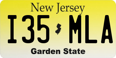 NJ license plate I35MLA