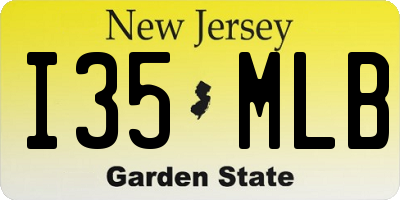 NJ license plate I35MLB