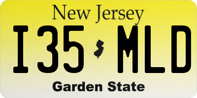 NJ license plate I35MLD