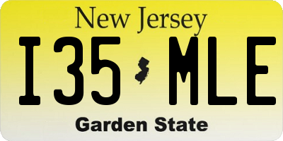 NJ license plate I35MLE