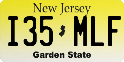 NJ license plate I35MLF