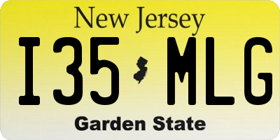 NJ license plate I35MLG
