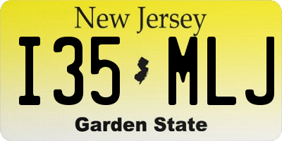 NJ license plate I35MLJ