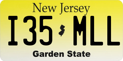 NJ license plate I35MLL