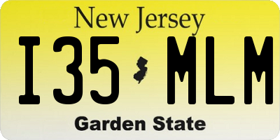 NJ license plate I35MLM