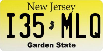 NJ license plate I35MLQ