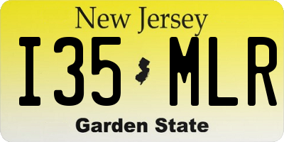 NJ license plate I35MLR