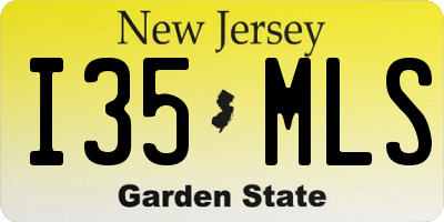 NJ license plate I35MLS