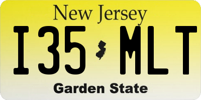 NJ license plate I35MLT