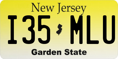 NJ license plate I35MLU