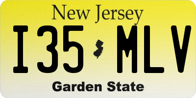 NJ license plate I35MLV