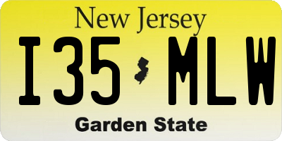 NJ license plate I35MLW