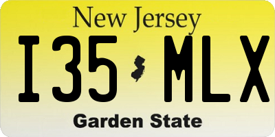 NJ license plate I35MLX