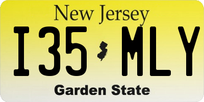 NJ license plate I35MLY