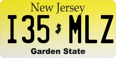 NJ license plate I35MLZ