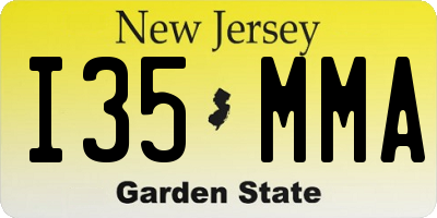 NJ license plate I35MMA