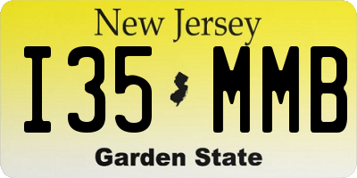 NJ license plate I35MMB
