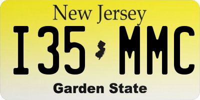 NJ license plate I35MMC