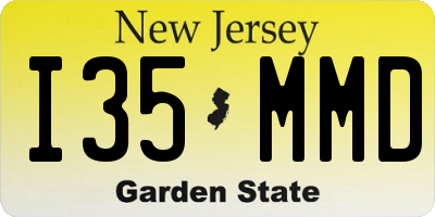 NJ license plate I35MMD