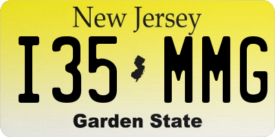 NJ license plate I35MMG