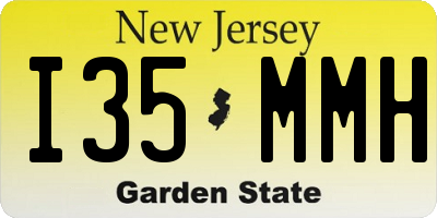 NJ license plate I35MMH