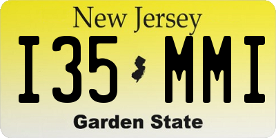 NJ license plate I35MMI