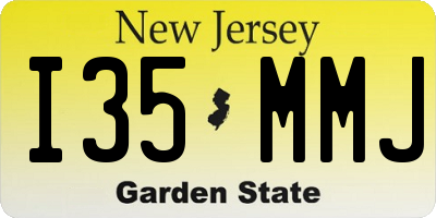 NJ license plate I35MMJ