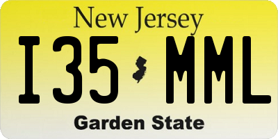 NJ license plate I35MML