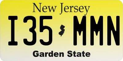 NJ license plate I35MMN