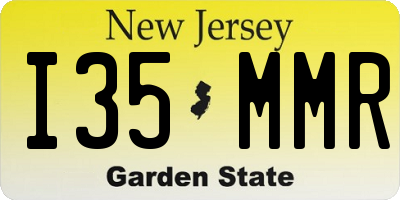NJ license plate I35MMR