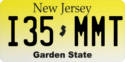 NJ license plate I35MMT