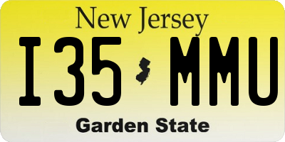 NJ license plate I35MMU