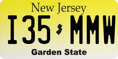 NJ license plate I35MMW