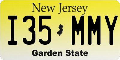 NJ license plate I35MMY