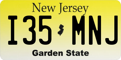 NJ license plate I35MNJ