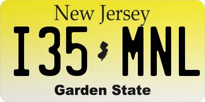 NJ license plate I35MNL
