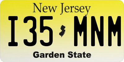 NJ license plate I35MNM
