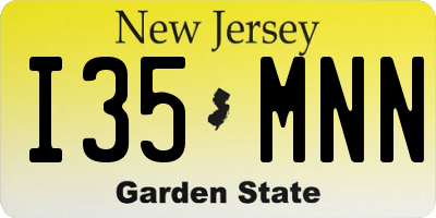 NJ license plate I35MNN