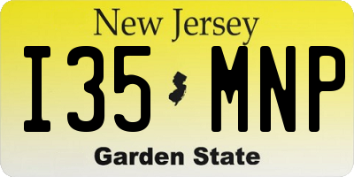 NJ license plate I35MNP