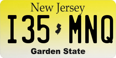 NJ license plate I35MNQ