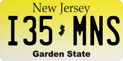 NJ license plate I35MNS