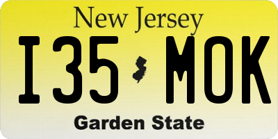 NJ license plate I35MOK