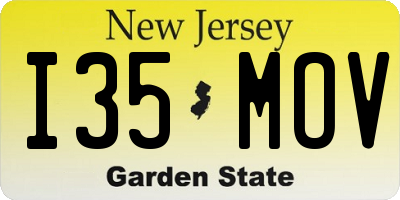 NJ license plate I35MOV