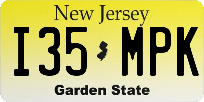 NJ license plate I35MPK