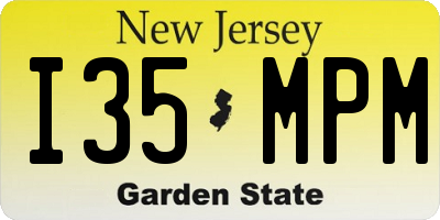 NJ license plate I35MPM