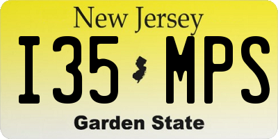 NJ license plate I35MPS