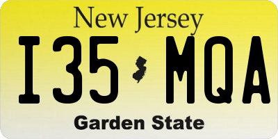 NJ license plate I35MQA