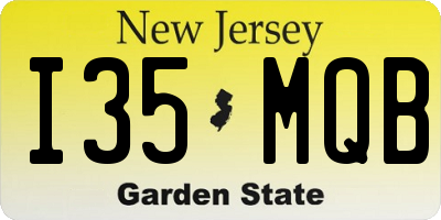 NJ license plate I35MQB