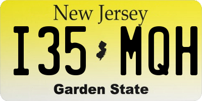 NJ license plate I35MQH