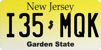 NJ license plate I35MQK